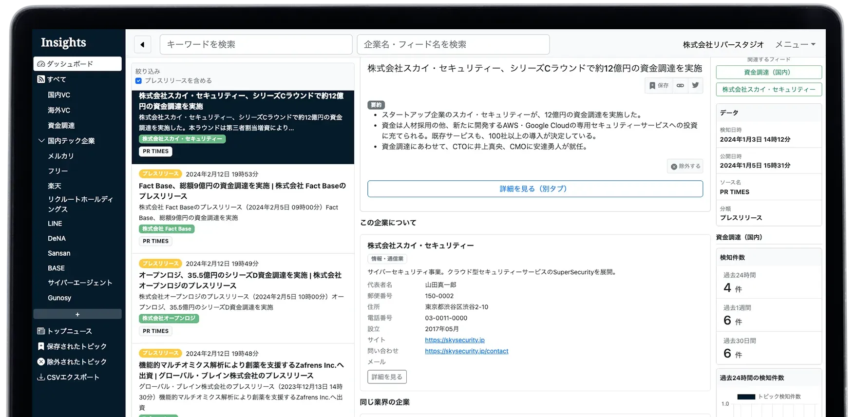情報収集 SaaS の Insights(インサイツ)※現サービス名はStation